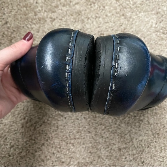 Sanita | Blue Black Slip On Clogs Size 36 - Picture 6 of 10